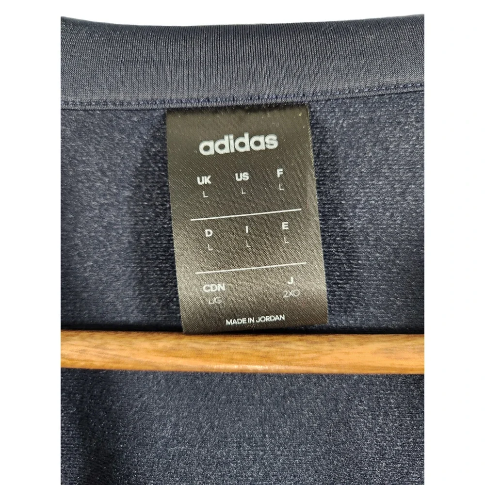 Adidas Original 3 Stripes Full-Zip Track‎ Jacket L Navy White